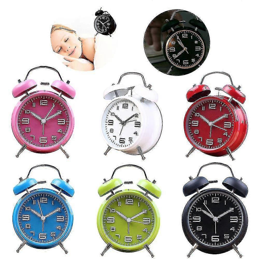 Classical Retro Twin Bell Alarm Clock, Double Bell Alarm Clock With Backlight,desk Clock Table Clock