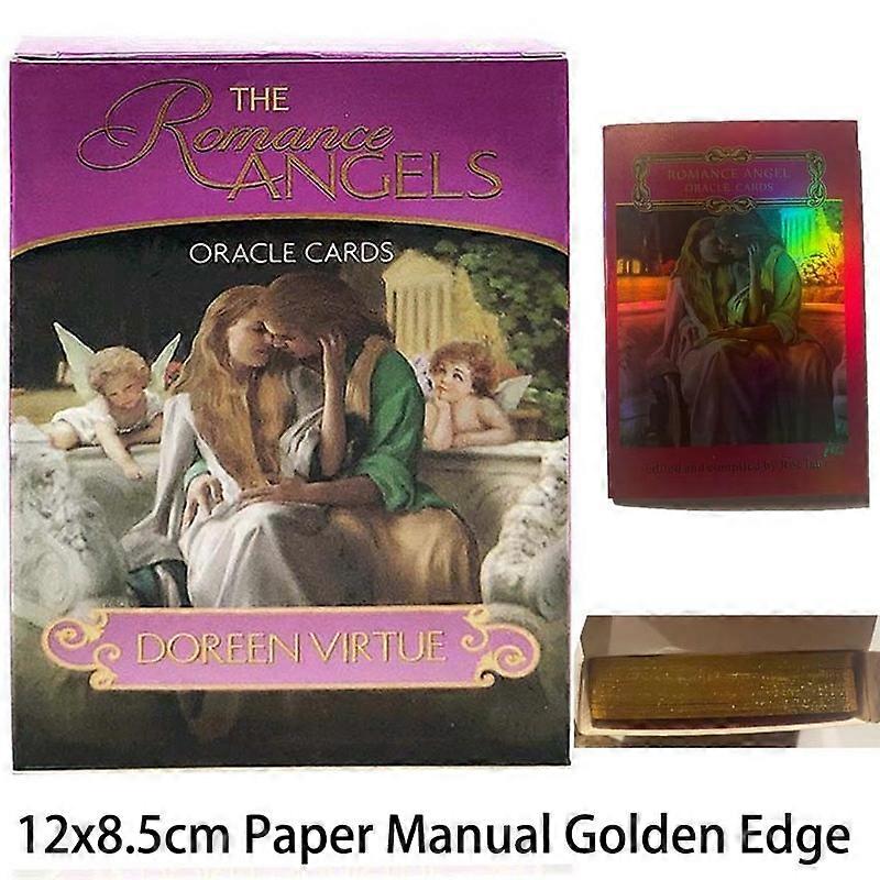 12x8.5cm Romance Angels Oracle 44 PCS Card Game Golden Edge