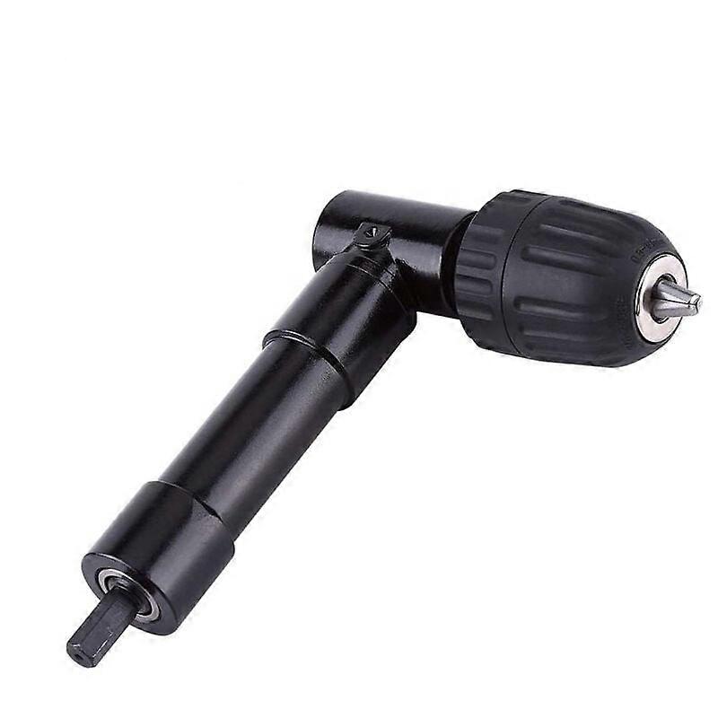 90° Right Angle Drill Chuck Adapter, Self-Tightening Quick-Release Drive Attachment