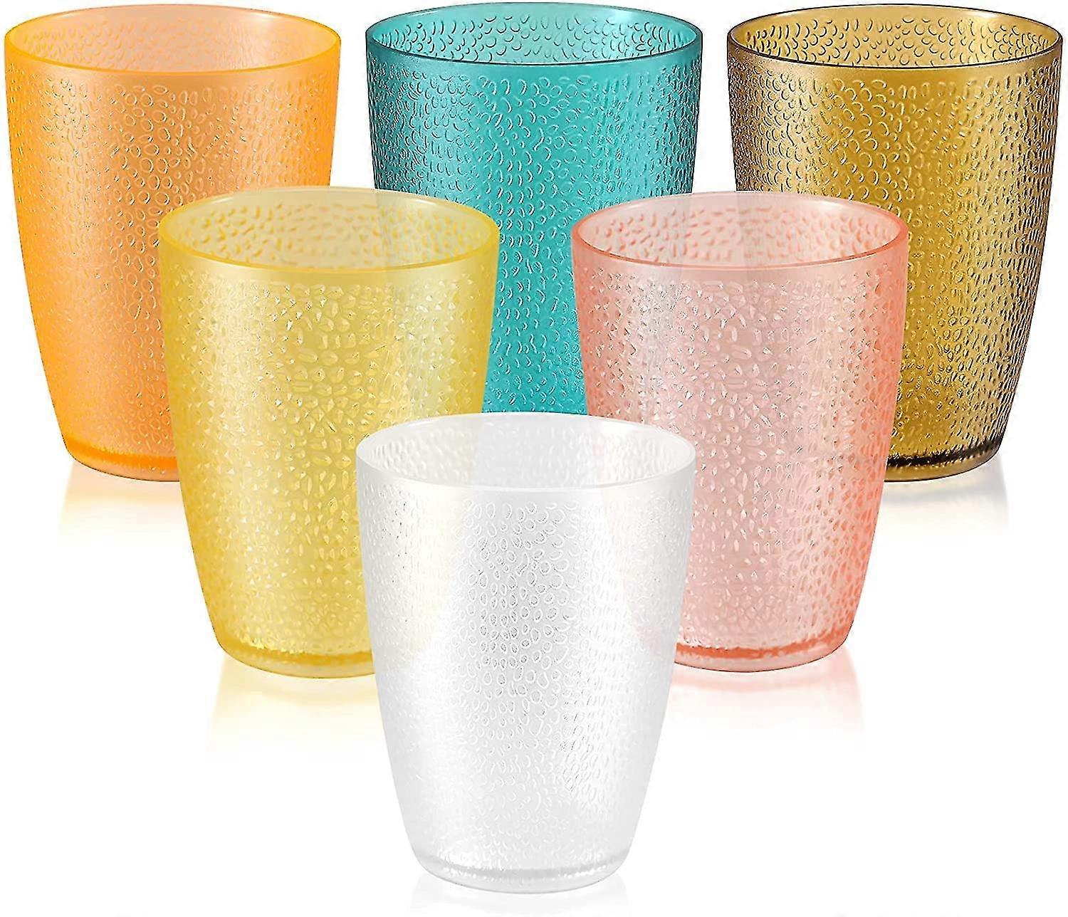 Drinking Cups 290ml Colorful Eco-friendly Drinking Cups 6 Pieces