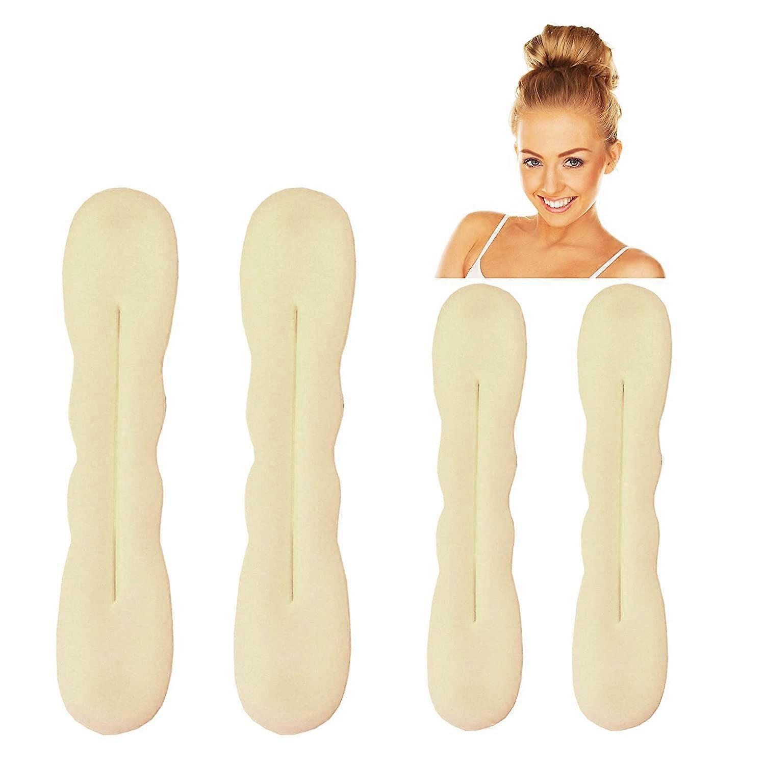 Magic Hair Bun Maker 4 Pack (2 Small, 2 Large) Foam Sponge Buns Shaper Accessories Strong Flexible Reusable