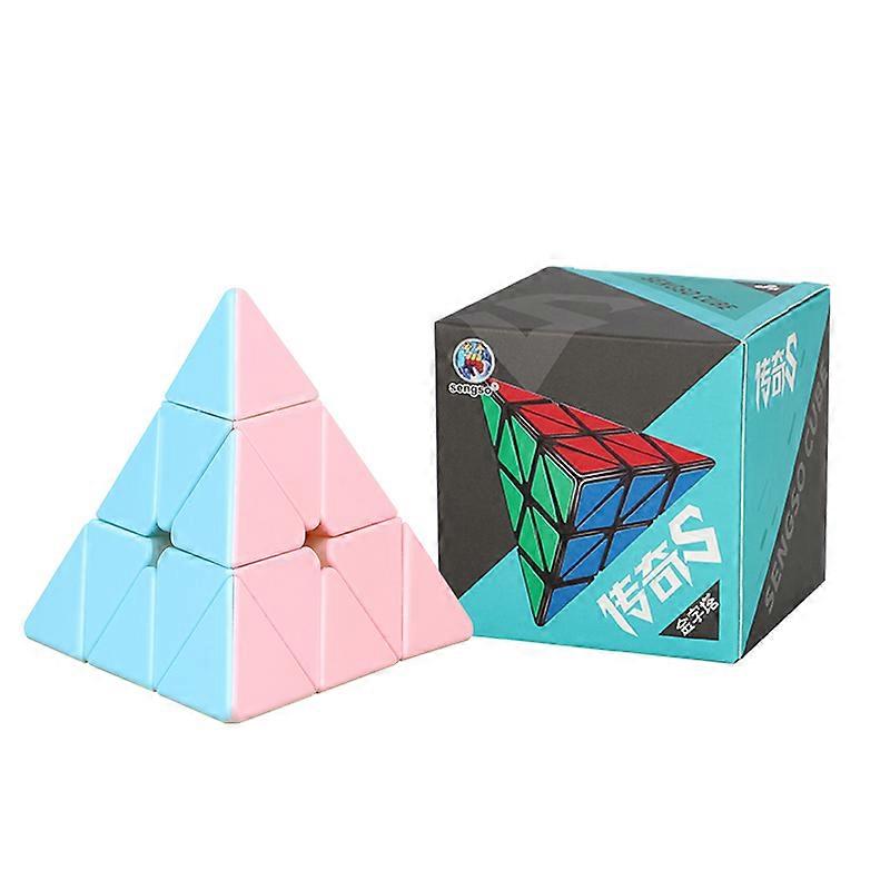 SENGSO Speed Cube 2x2 3x3 4x4 5x5 Macaron Series Stickerless Magic Cubo Rubick Profession Puzzle Høj kvalitet Børns Fidget Legetøj