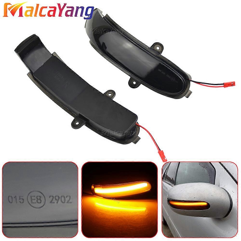 1Pair Flashing Water Dynamic Blinker For Mercedes Benz C Class W203 S203 CL203 2001-2007 LED Turn Signal Side Mirror Light