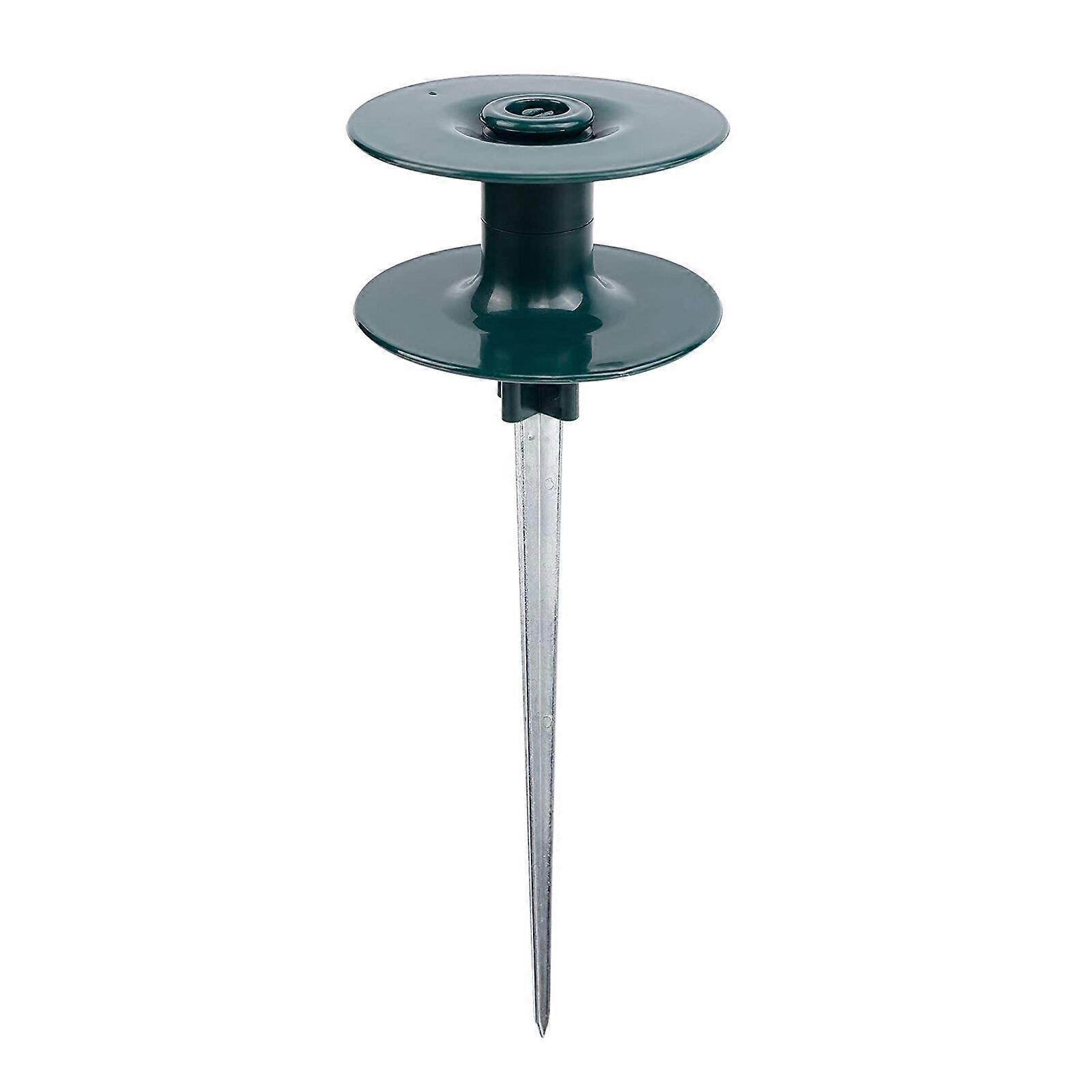 Hose Guide on Zinced Spike for Plant Protection,Green
