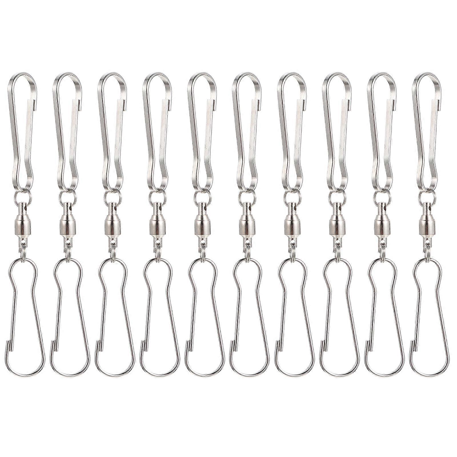 10 Pcs Ceiling Hook Wind Chime Dual Hooks Swivel Clasp Hooks Wind Chime Hangers