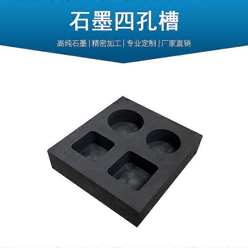 Graphite Ingot Mold 4-slot Refining Graphite Melting Casting Mold for Gold Silver