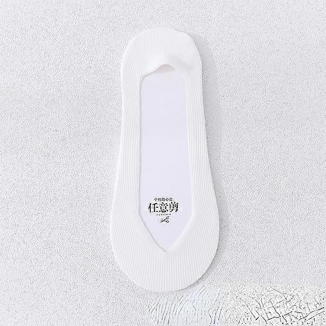 ボートソックス女性'夏の超薄型浅い口目に見えないアイスシルク滑り止め通気性純綿ボトムカラー、ワンサイズ