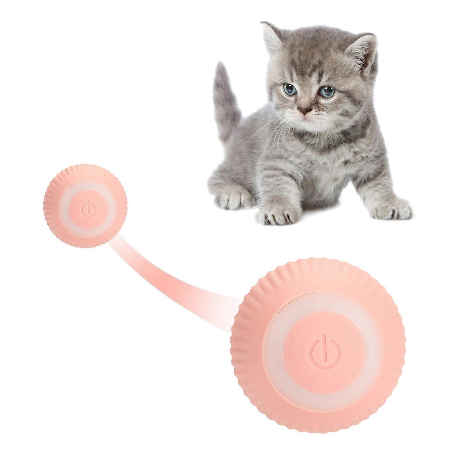 2023 NEW UPGRADE Smart Cat Toy, Gravity Smart Roller Cat Ball with Automatic Obstacle Avoidance, Type-C Rechargeable 360Rotating Kitten Toys with LED