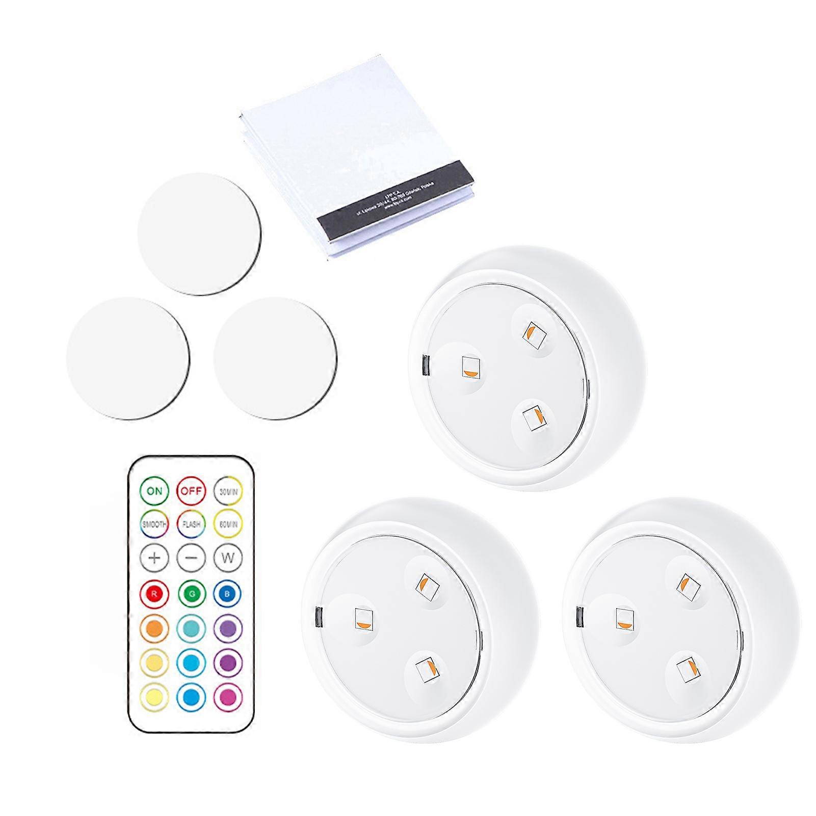 LED Remote Control Night Light with Color Changing Mode 13 Colors 5 Brightness Levels Easy to Install Under-Cabinet Light QingHai