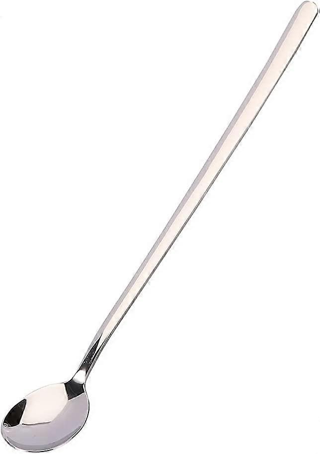 9.5-inch Stainless Steel Long Handle lced Tea Spoons, Silver