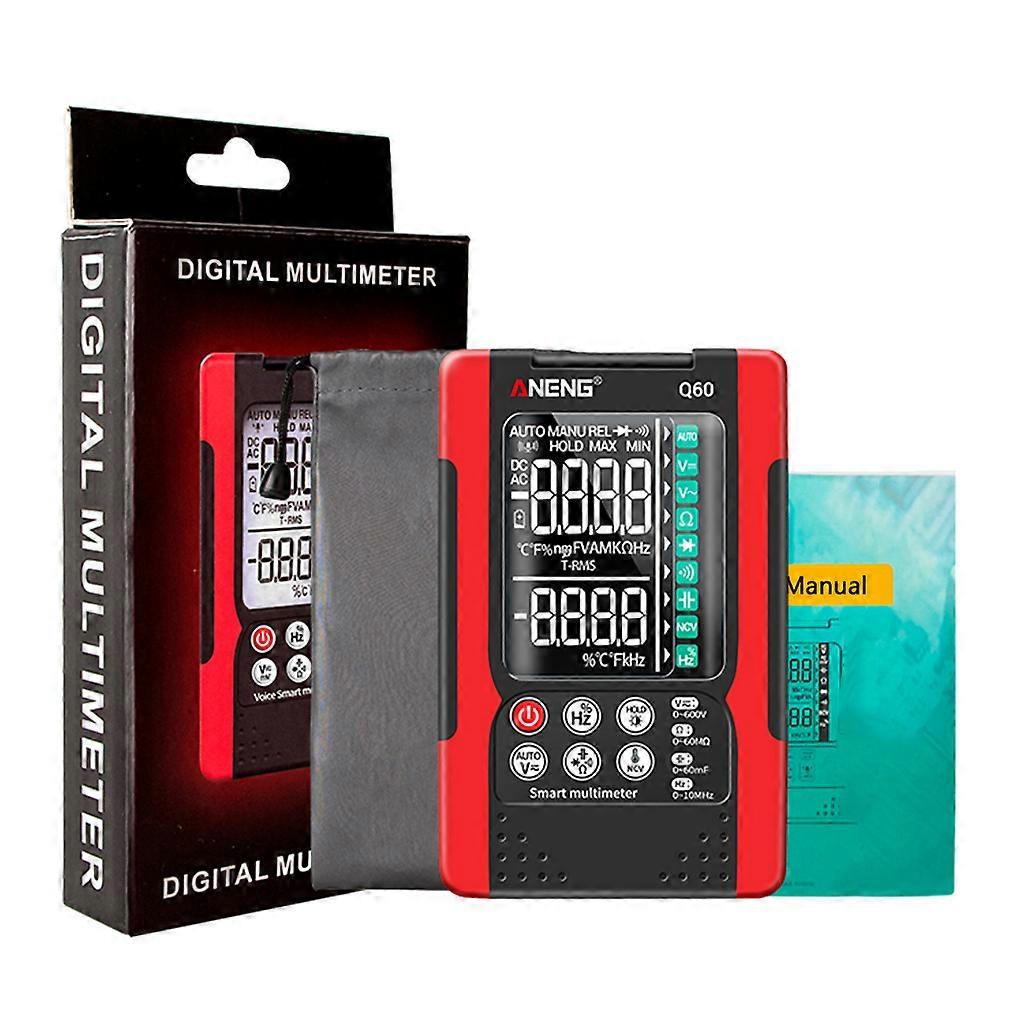 Digital-Multimeter TRMS 6000 zählt Auto-Ranging Multimeter-Tester AC/für Gleichspannung Genaue Widerstandsdiode Kapazitan