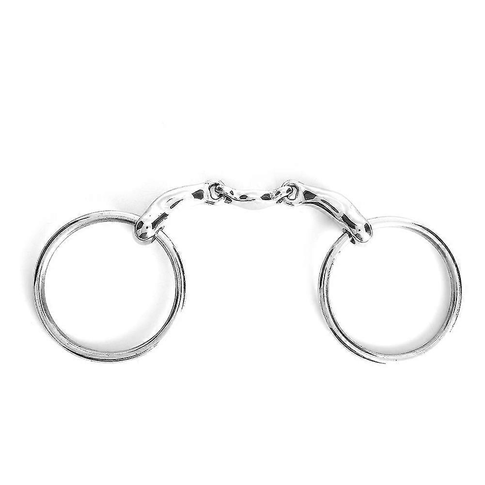 Broken Mouth Stainless Steel Dee Bit Snaffle with Curved Link - All Purpose Ring Horse Tool Accessories