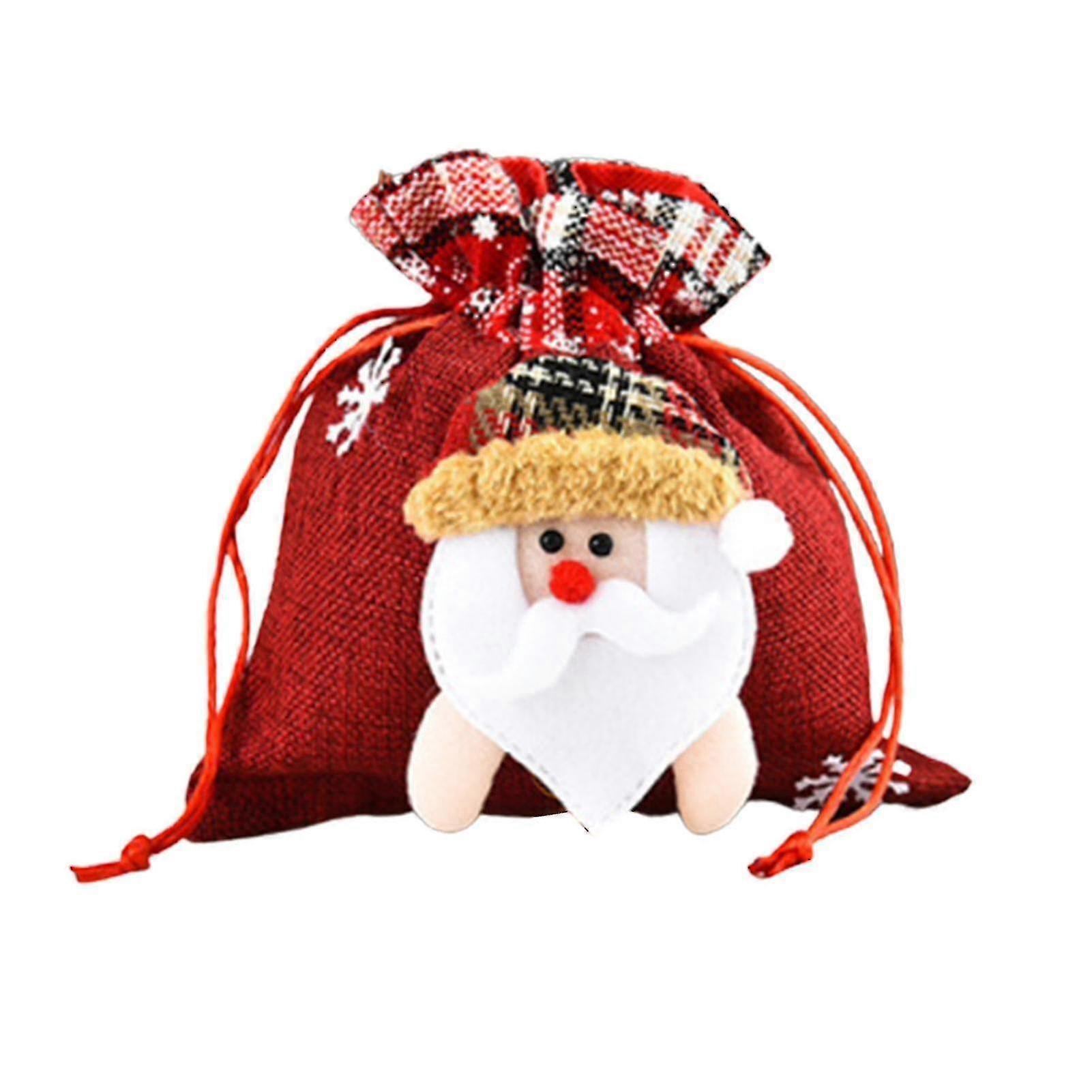 3D Cartoon Drawstring Christmas Gift Bags