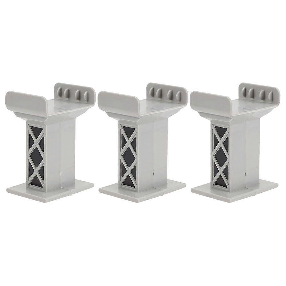3pcs Train Bridge Support Decorative Bridge Pier Model Playing Train Bridge Pier Toy