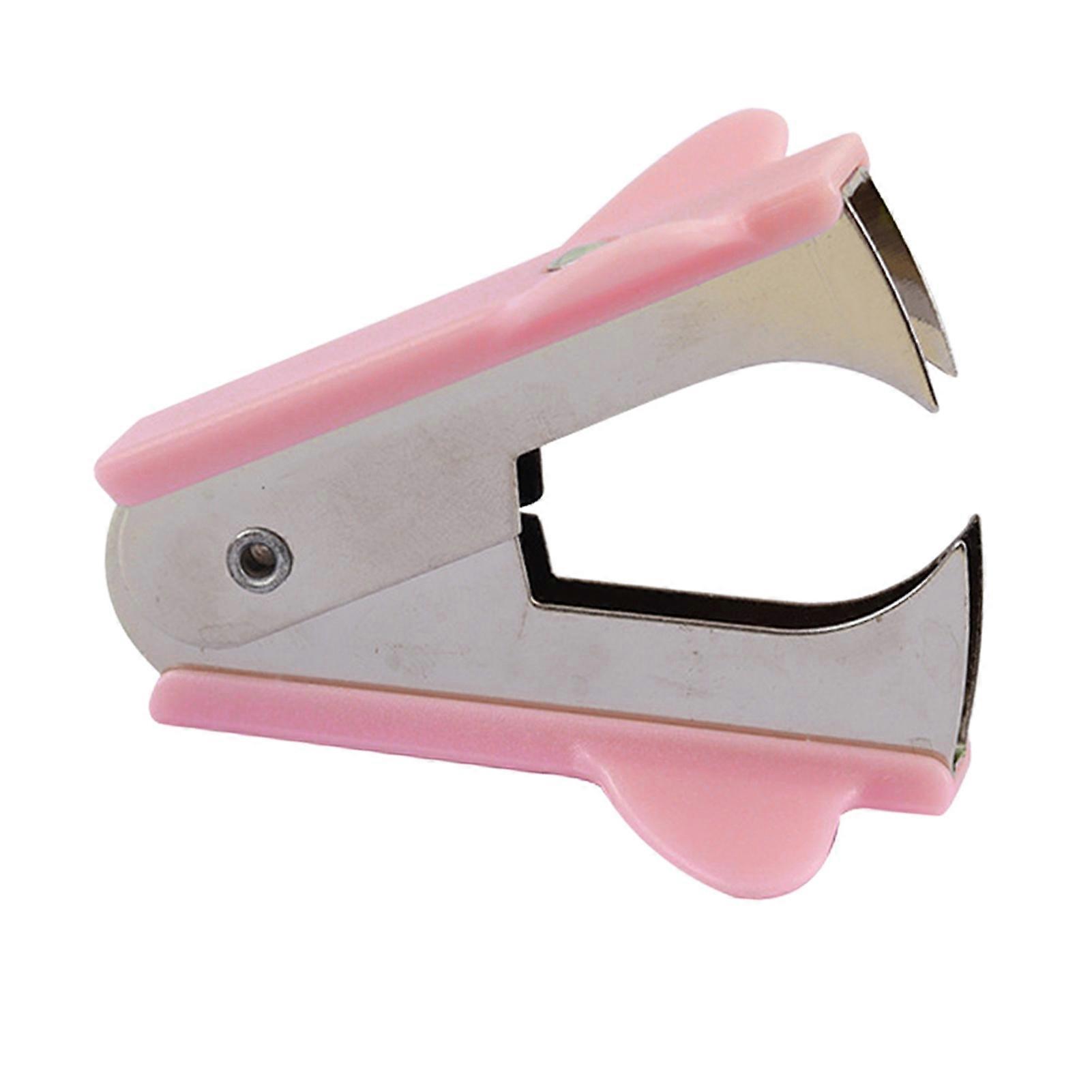 Staples Remover Portable Efficient Removal Ergonomic Design Staples Puller for Office Finance Departments Sakura Pink 