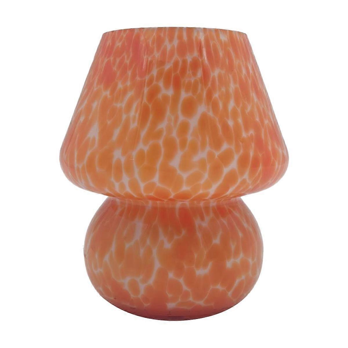 Mushroom Table Lamp Small Bedside Table Glass Lamp Translucent Glass Desk Lamp for Living Room US P