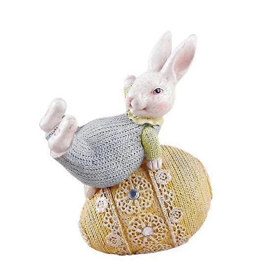 Easter Rabbit Doll Cute Appearance Odorless Resin Desktop Rabbit Ornament