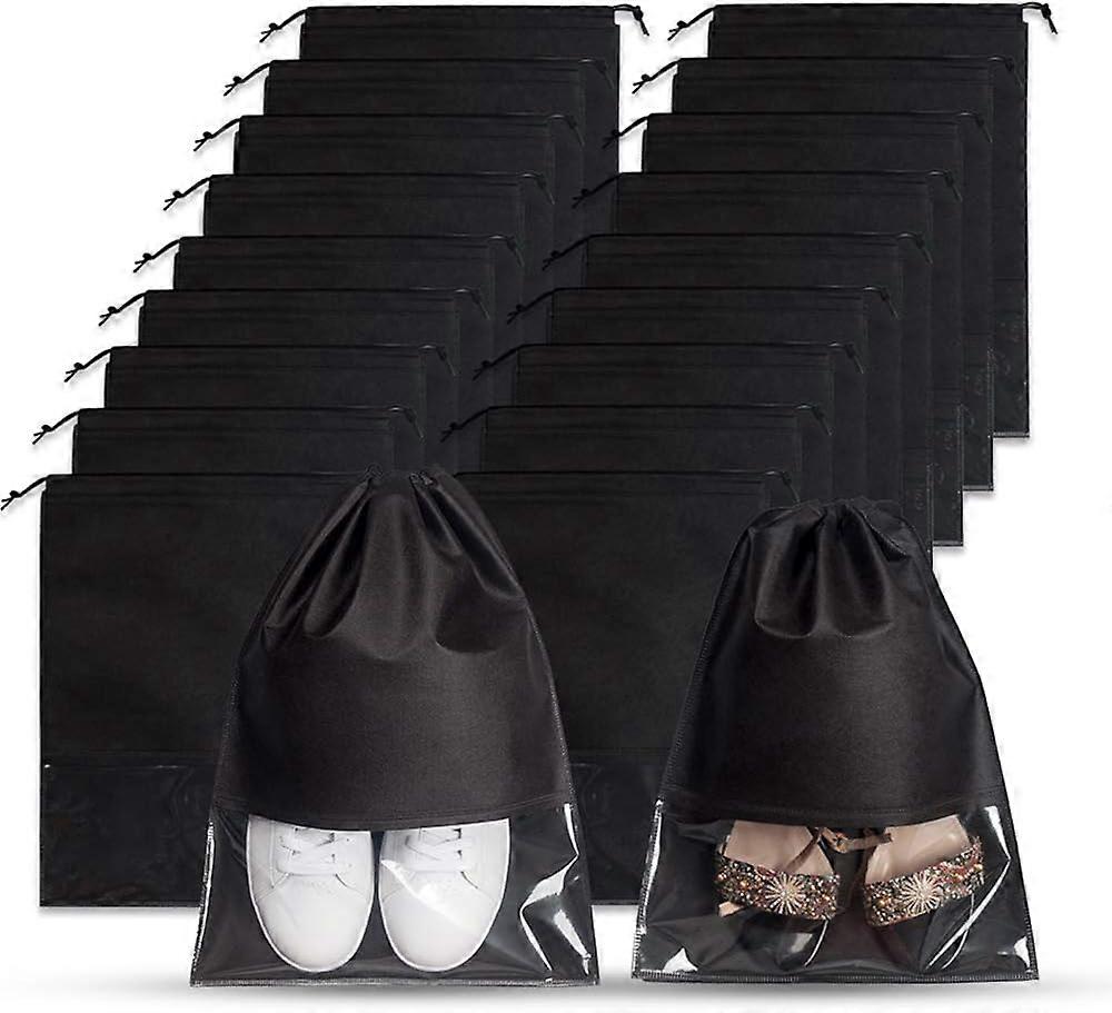 18 non-woven sneaker bags with drawstrings