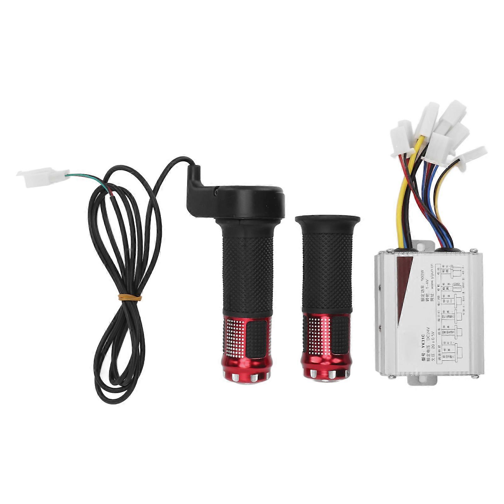 Electrical Bicycle Controller Handle Set 24V 500W Stable Aluminium Shell Electric Bike Controller Handle for Bike Scooter