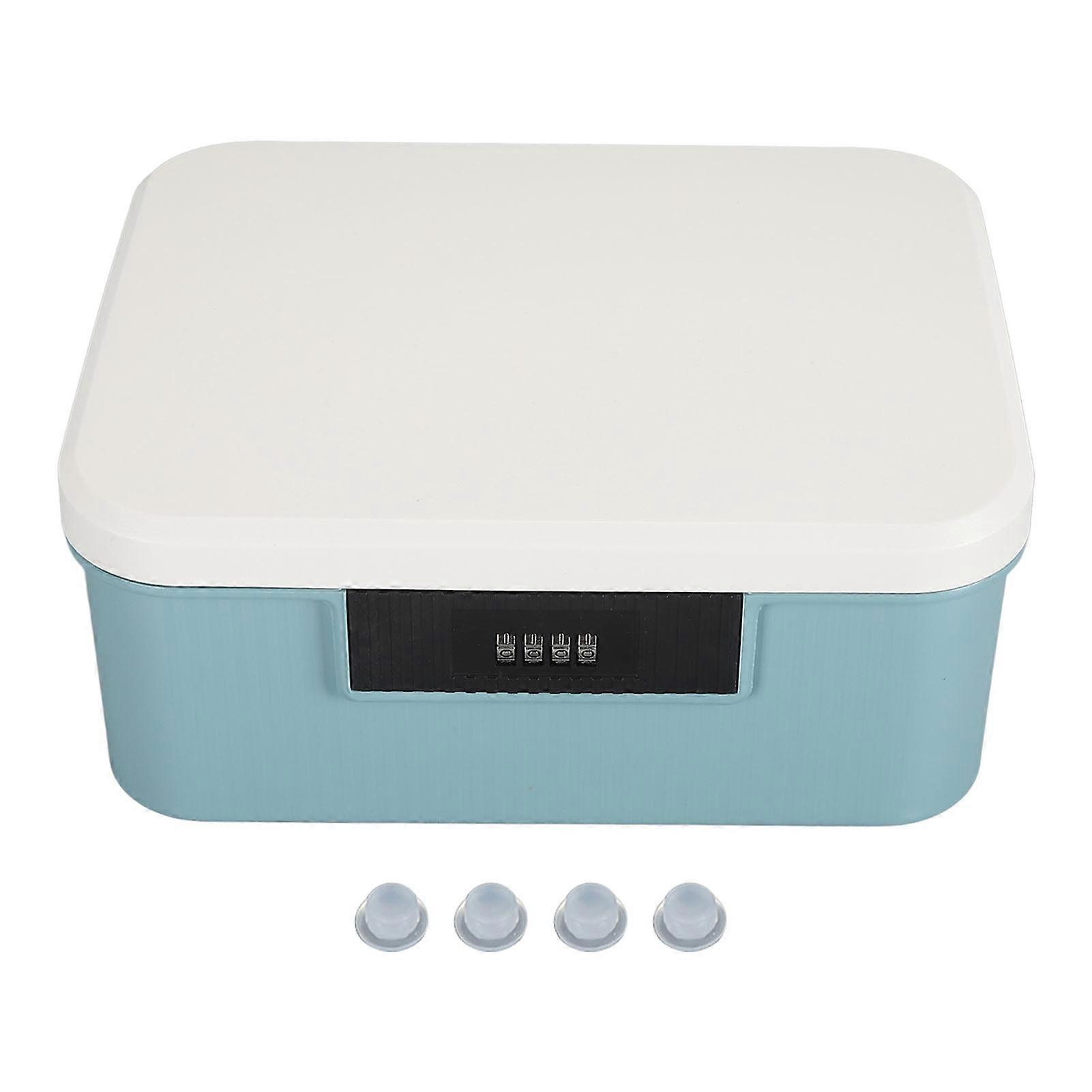 9L Capacity Lockable Trunk for Files Document Organizer Double Layer Password Storage Locking Box