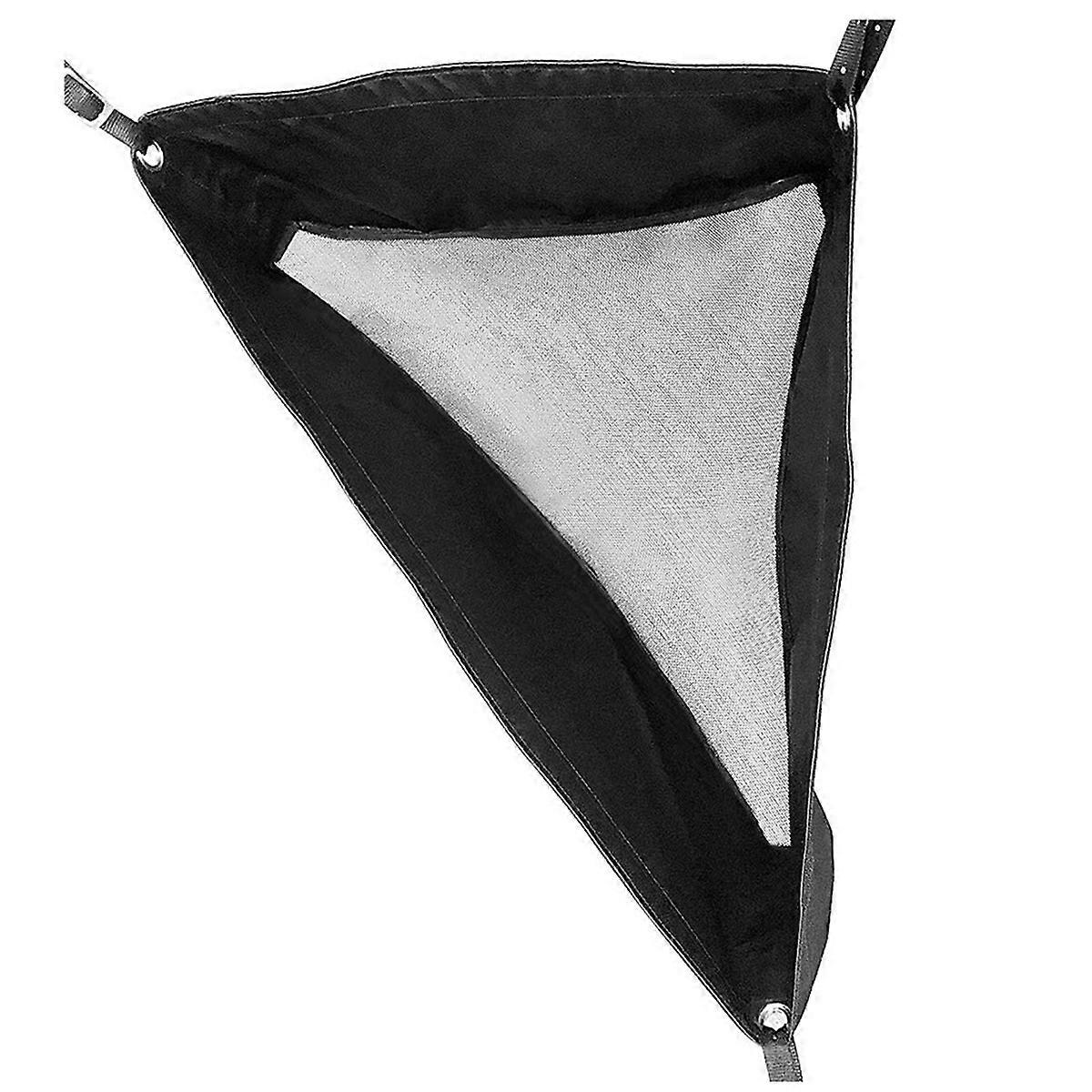 Horses Corner Feeder Deep Corner Hay Bag Goats Hay Feed Bags with Mesh Bottom and Snaps for Horse Trailer Stall, Black