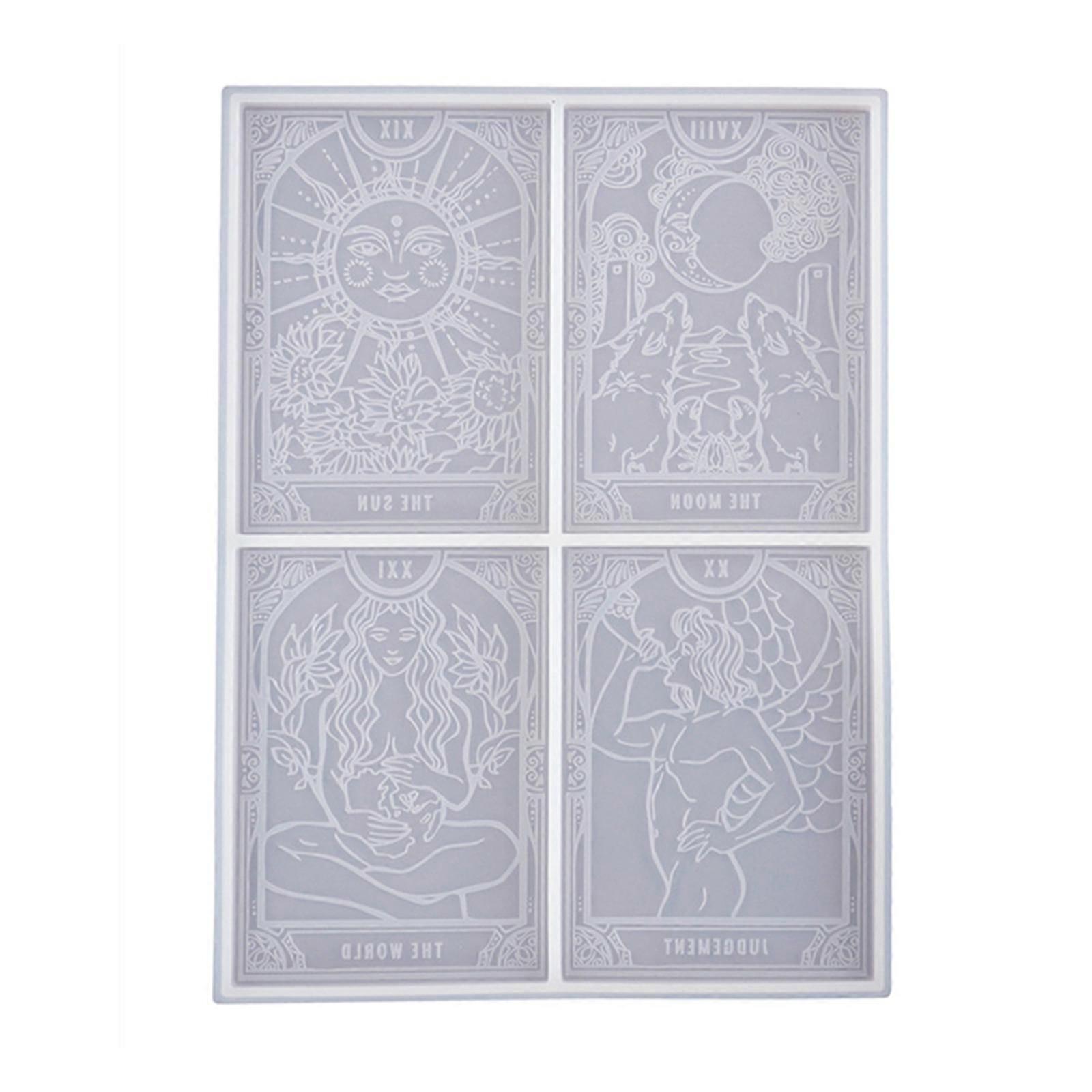 Reusable Tarot Silicone Template Multipurpose Creative Handmade Crafts Stencils for Home Kitchen