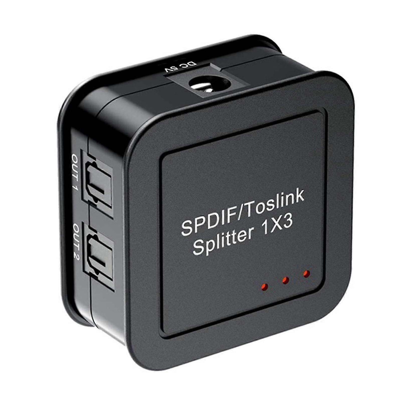 Digital Optical Audio Splitter Digital Fiber Optic Audio Divider US