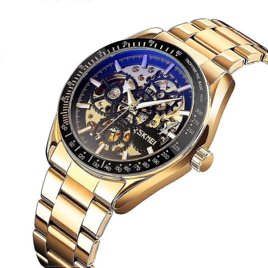 Skmei 9194 Men Automatic Mechanical Watch Gold Black