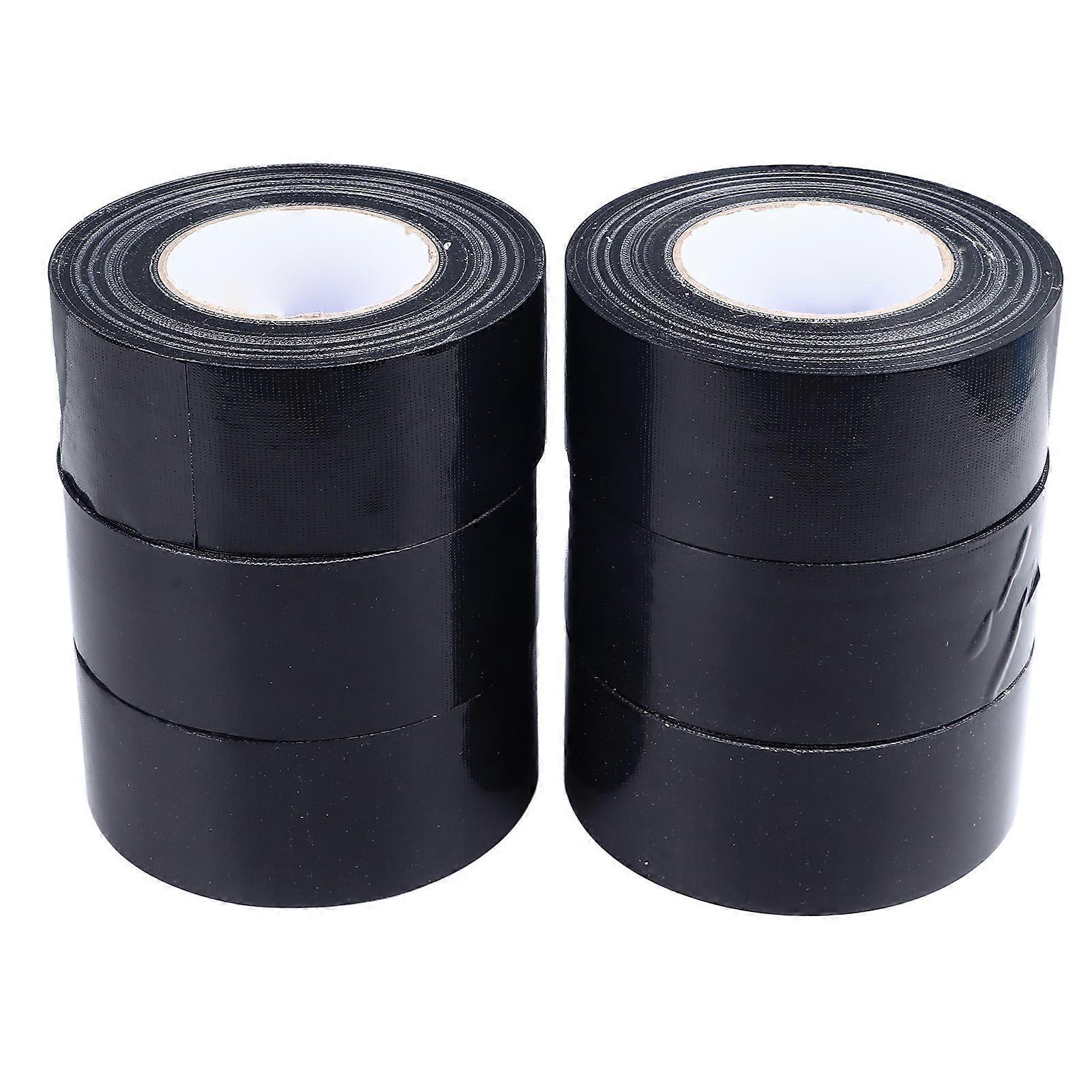 Ouitble 6 Rolls Duct Tape 6cm Waterproof No Residue Single Sided Adhesive Tape for Electrical Repair and Home Improvement Black