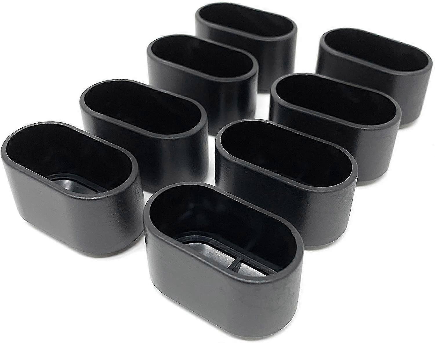 8パックチェアレッグキャップ30x15mmオーバルチューブガーデンチェアレッグキャップ