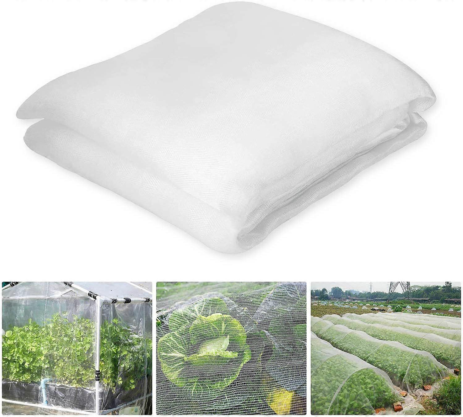 White Anti-Insect Net Vegetable Garden 3 x 5 M, Vegetable Garden Protection Net, Garden Net Suitable for Protecting Plants Flowers Vegetables Fruits