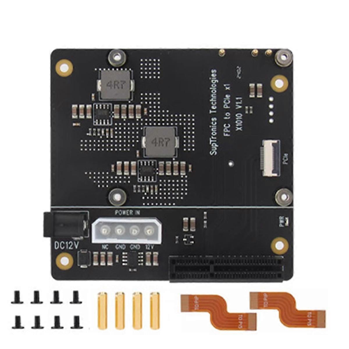 X1010 PCIe FFC コネクタから標準 PCIe x4 スロット拡張ボード (5 個用)