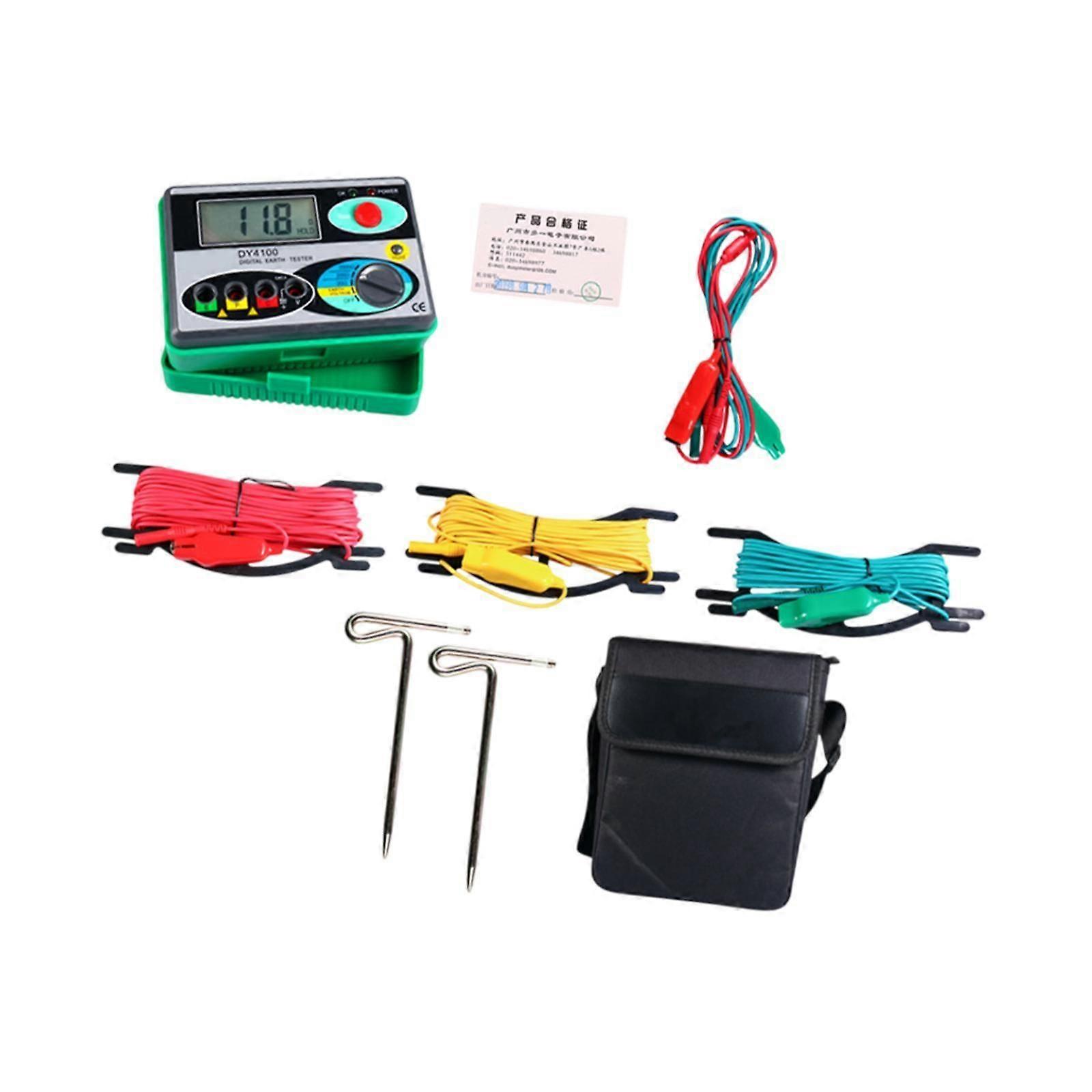 Ground Resistance Meter Dy4100 Voltage Measure Electrician Resistance Tester