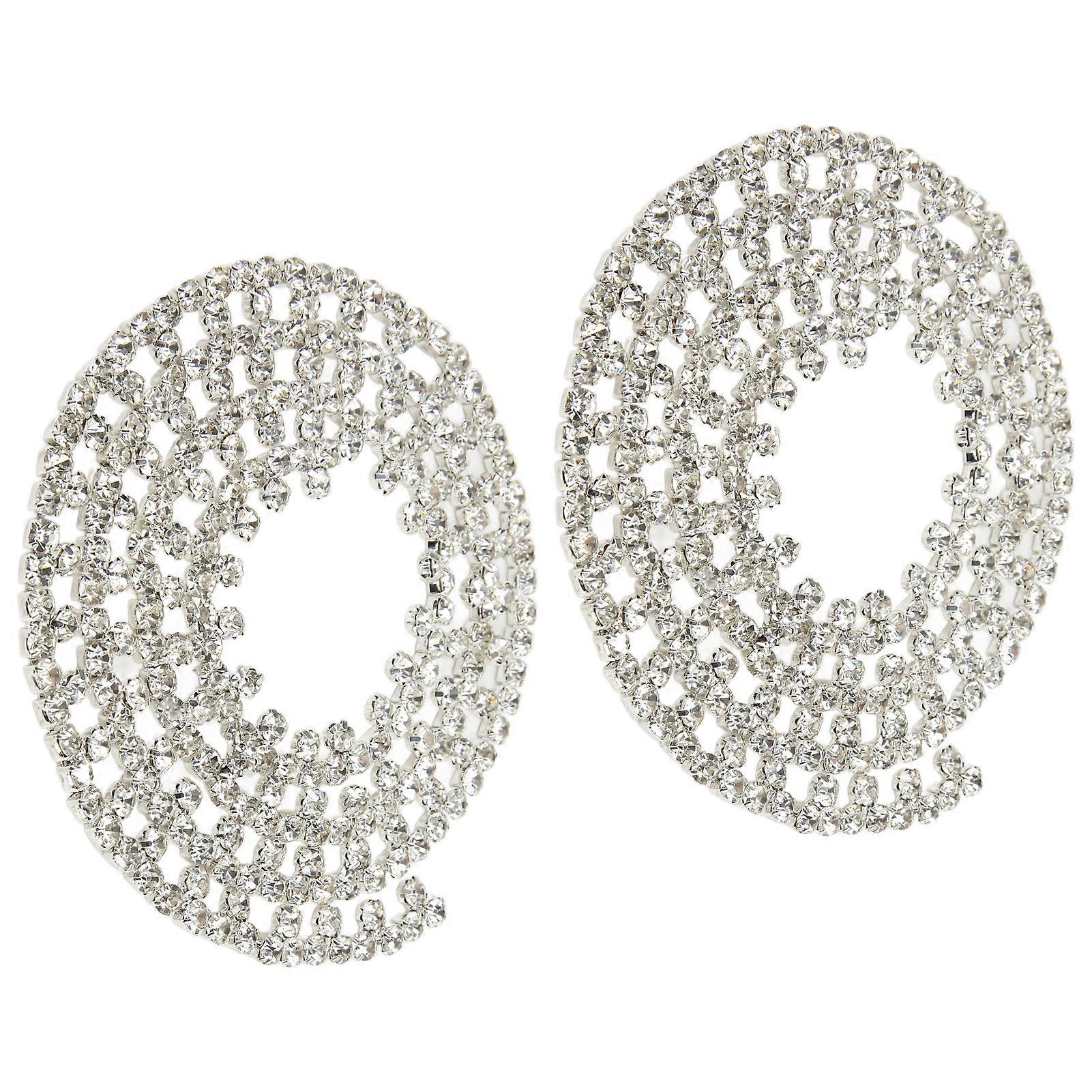 Rhinestone Chain Trim Claw Shape DIY Craft Glass 2 Sizes Set