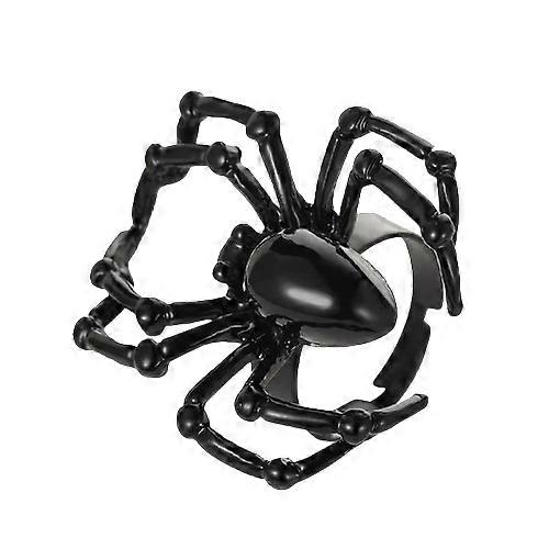 גותי יצירתי שחור עכביש טבעות בעלי חיים מצחיק מסיבת ליל כל הקדושים תמנון כובע אשף רוח רפאים דלעות טבעות אצבע תכשיטי ליל כל הקדושים