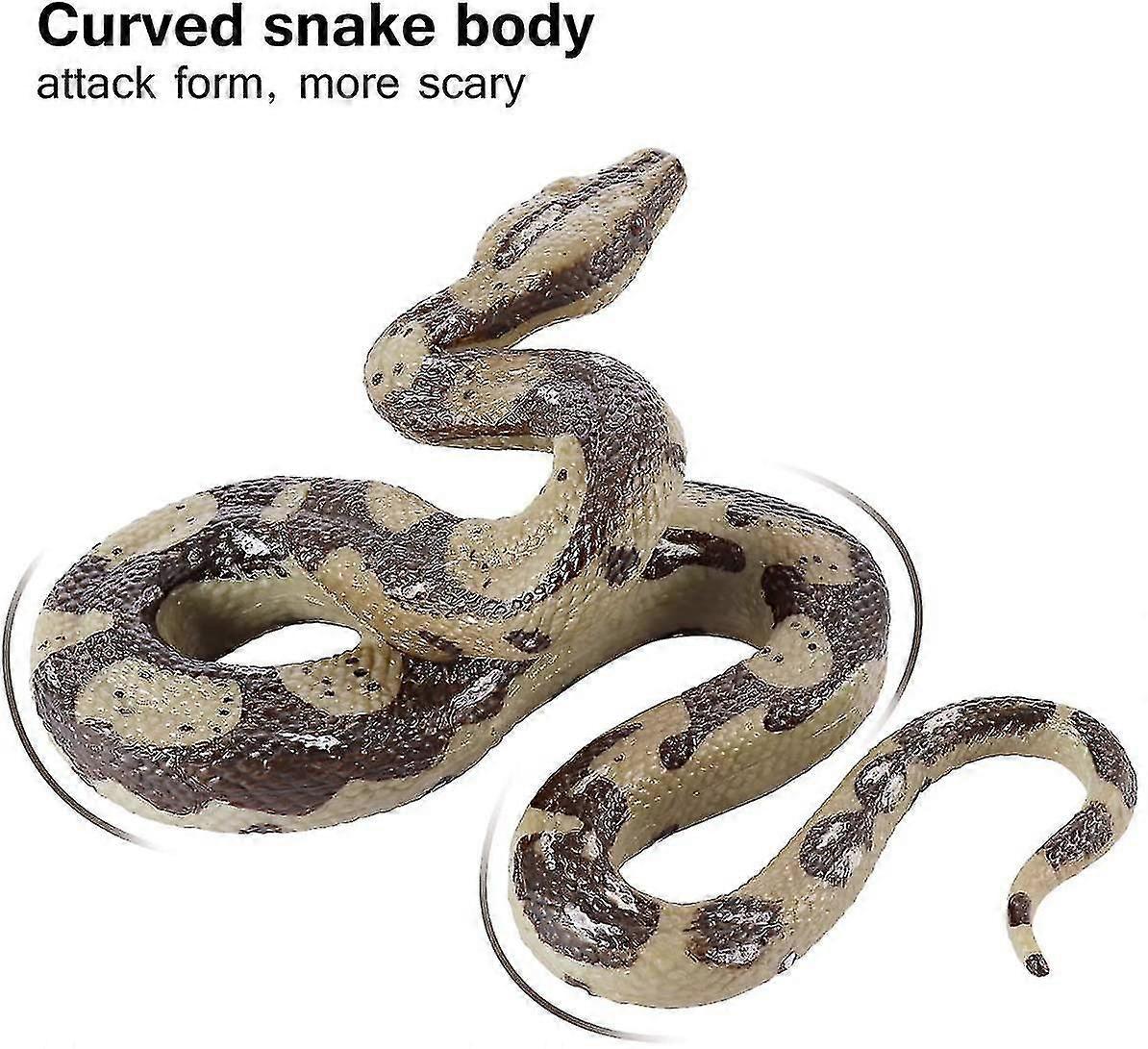 Halloween Prank Props Fake Snake Python Snake Toy Rubber Snake Figure