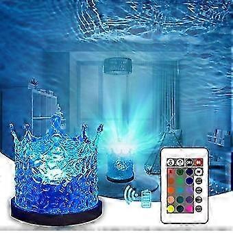Northern Lights Ocean Wave Projector Crown Light, 16 Colors Gradual Rotating