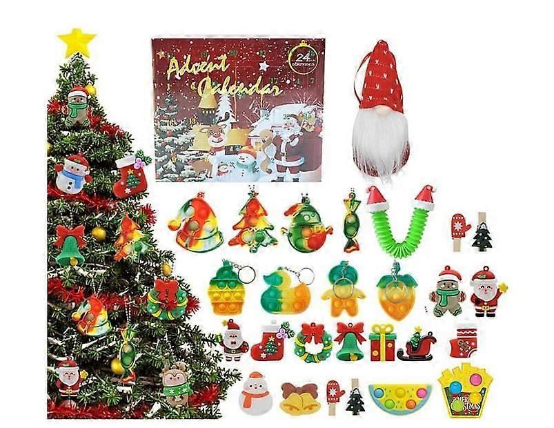 Fidget Advent Calendar 2023, Christmas Countdown Calendar for Kids, 24 Days Surprise Box, Christmas Fidget Sensory Toy Pack