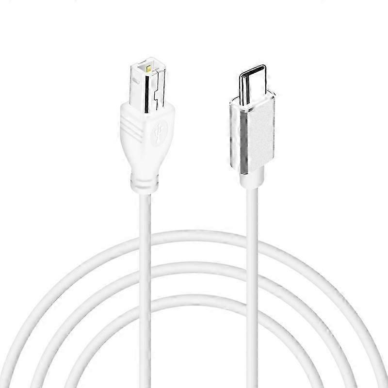 2pcs Audio Connecting Cable Fast Transmission Stable Output Plug Play Type-C USB2.0 Musical Devices Connecting Line for Printer