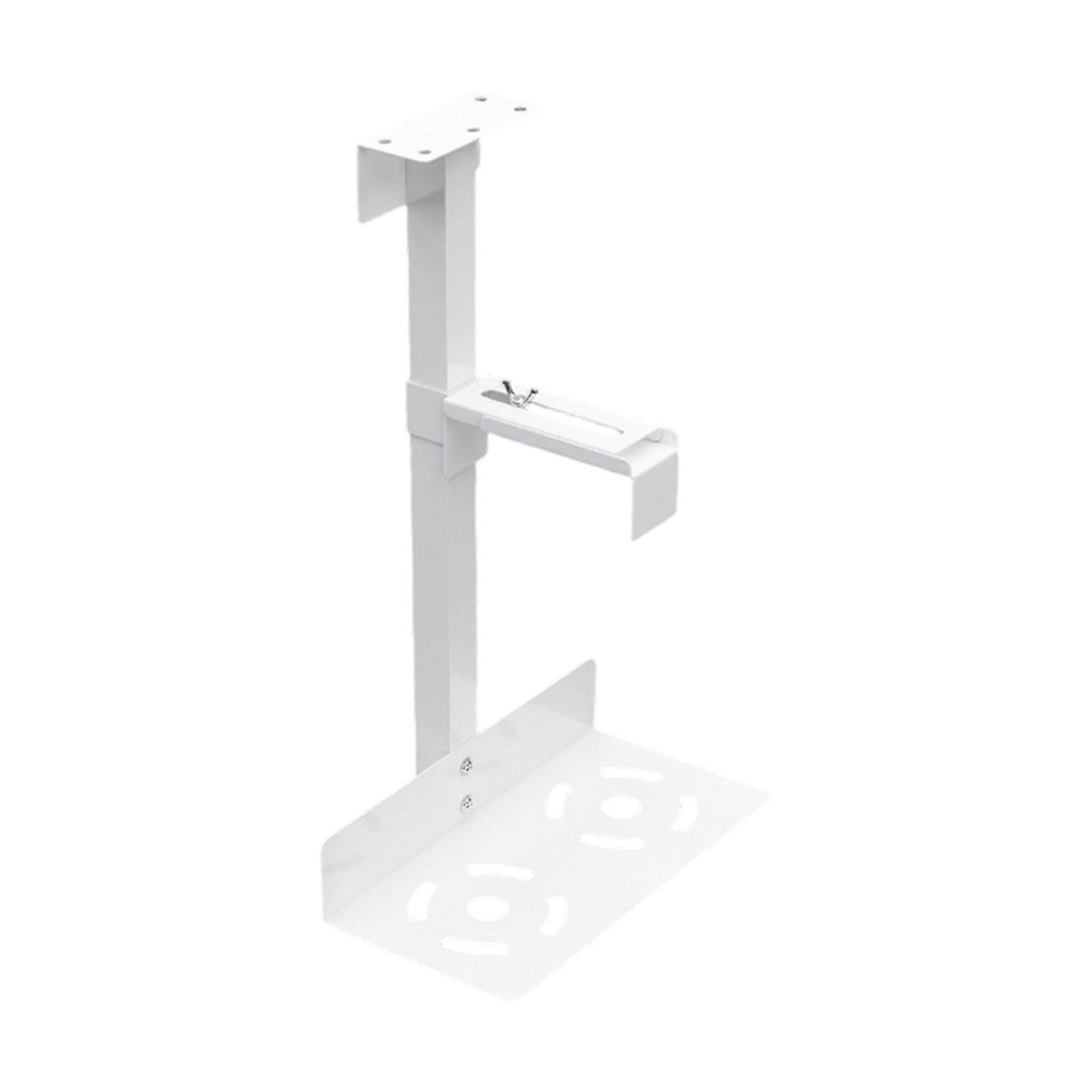 PC Case Holder Under Desk Wall Side Mount CPU Stand Holder Adjustment Computer Chassis Hanger Bracket Rack  White