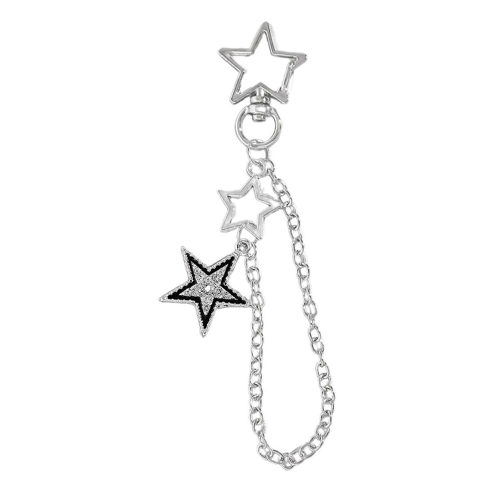 Colorful Key Chain Charm Devil Heart/Moon Star/Bowknot Pendant Keychain Stylish Accessory for Everyday Use and Parties