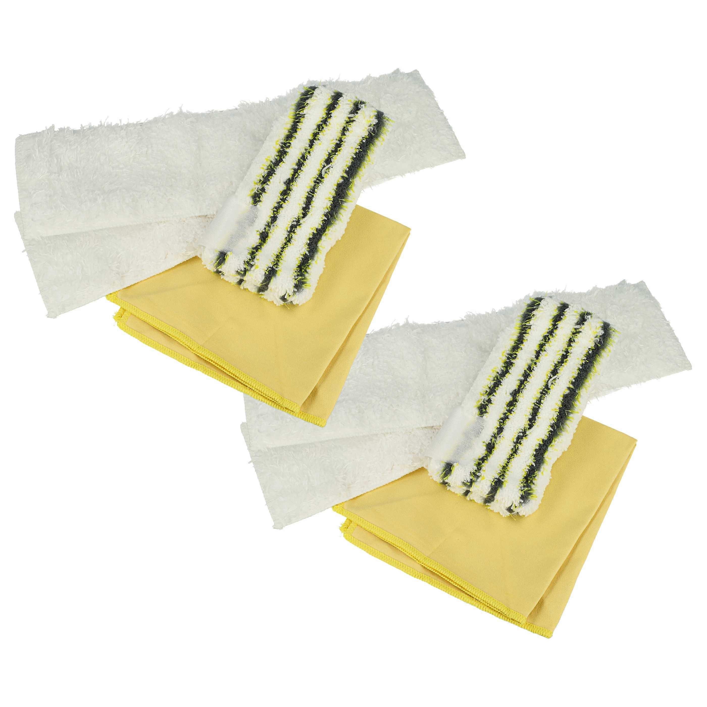 VHBW 8 pièces Set de chiffons en microfibres compatible avec le nettoyeur vapeur Kärcher SC 4 EasyFix, SC 3 Premium, SC 3 EasyFix Premium, SC 4.100 C, SC 4.100 CB