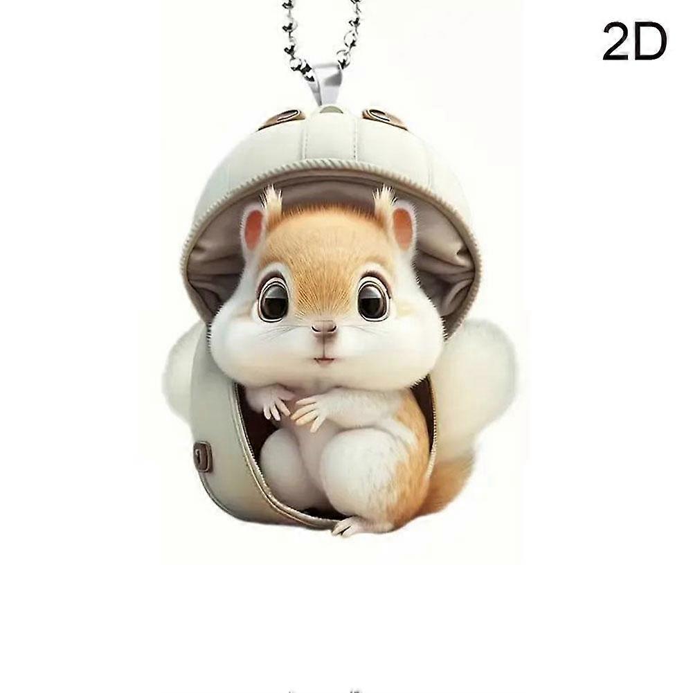 Cute Squirrel RearView Mirror Pendant Auto Interior Car Pendant Interior