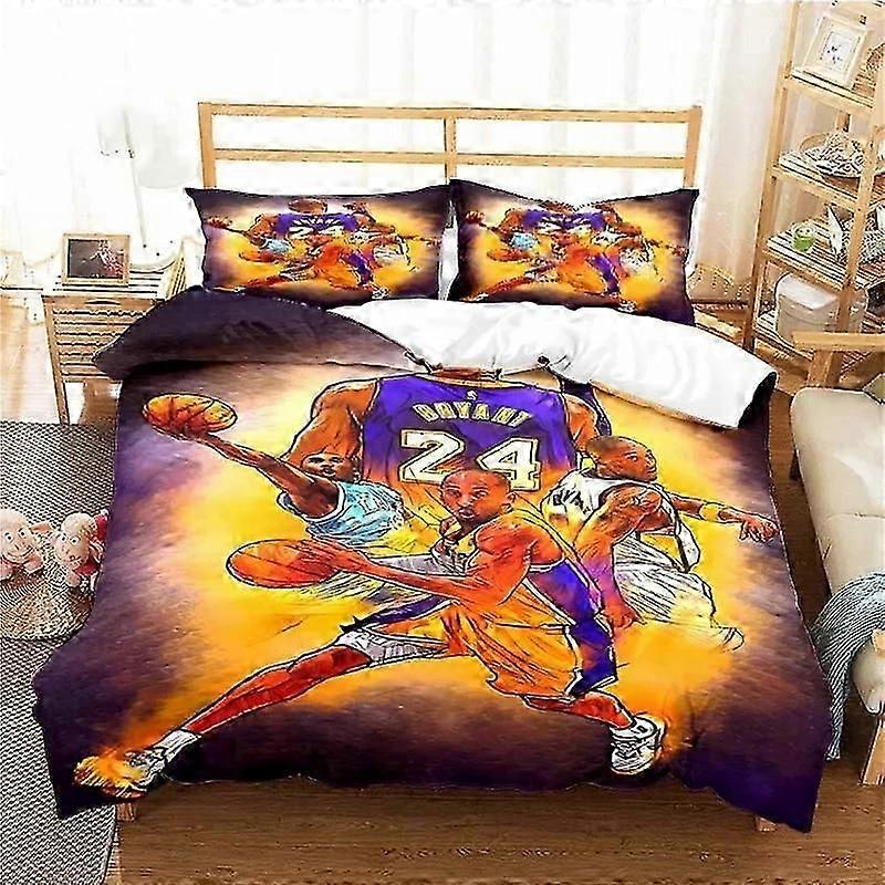 B320 Lakan USA Basketstjärna #23 Sängkläder Set Polyester 3D Digitaltryck Pojkar Flickor Dubbel Queen Täcke Överdrag Örngott Lakan HBJI320
