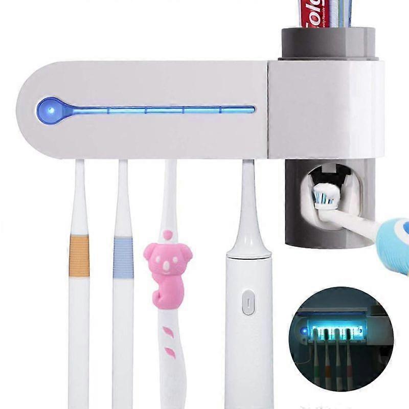 UV,Toothbrush,Sterilizer,Toothpaste,Dispenser,Wall,Toothbrush Holder