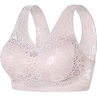 "Sutiã anti-flacidez feminino para mulheres Sutiã de correção de postura respirável Push Up Bras XX-Large Rosa