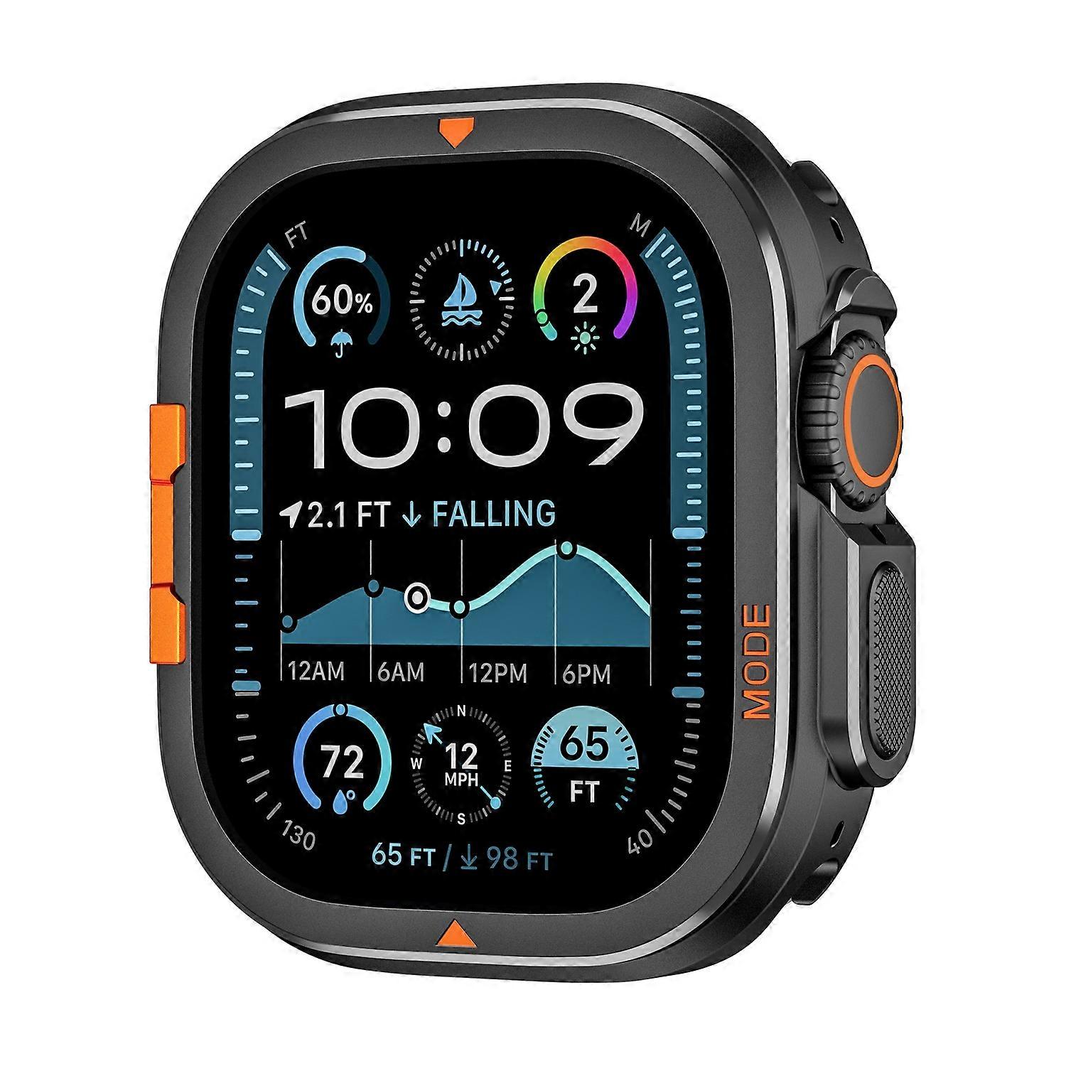 Για Apple Watch Ultra 49mm Ultra 2 49mm προστατευτική θήκη Drop Proof Metal + PC Watch Case Cover - Μπλα