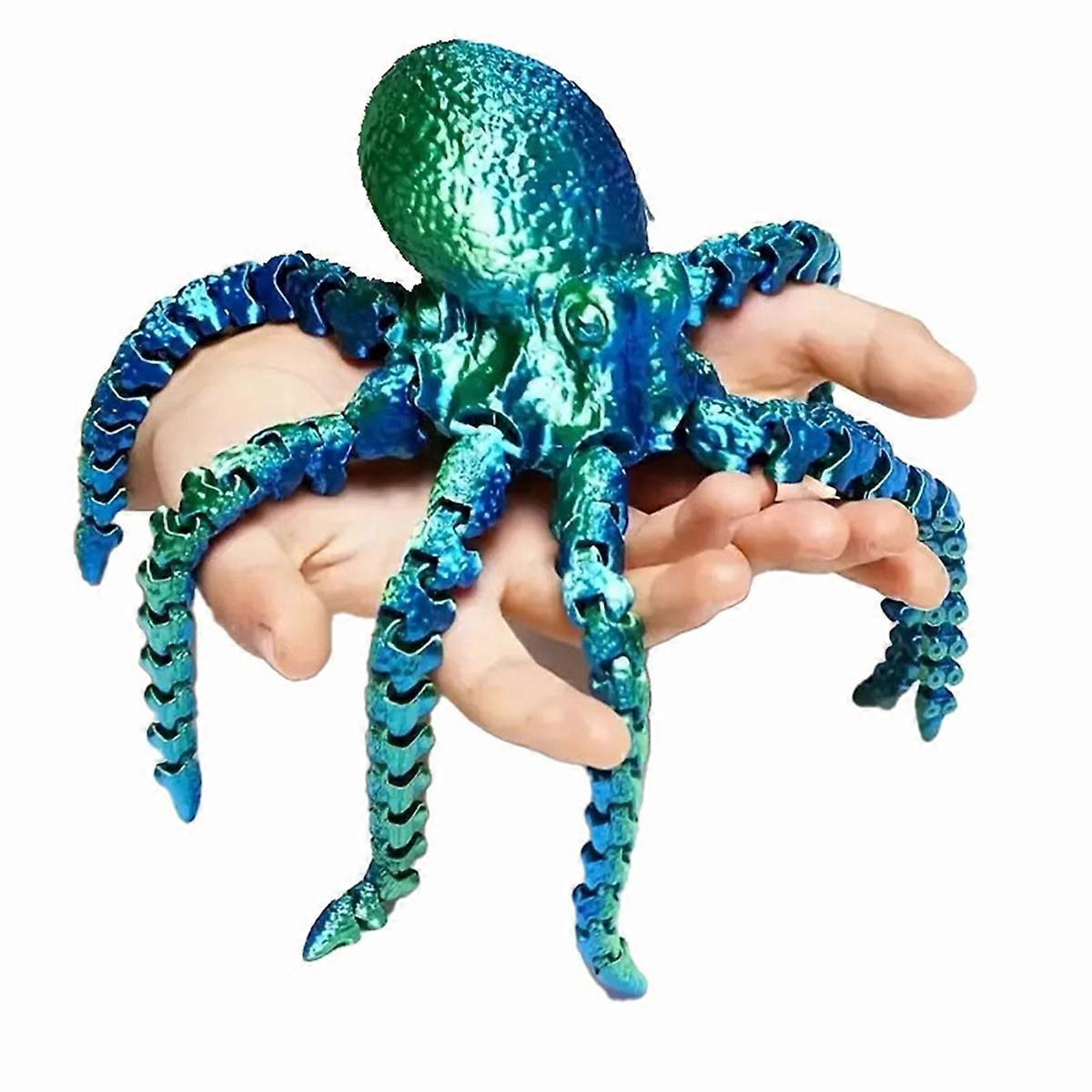 3D Printed Octopus Ornament Doll Toy for Kids,Radiant Green