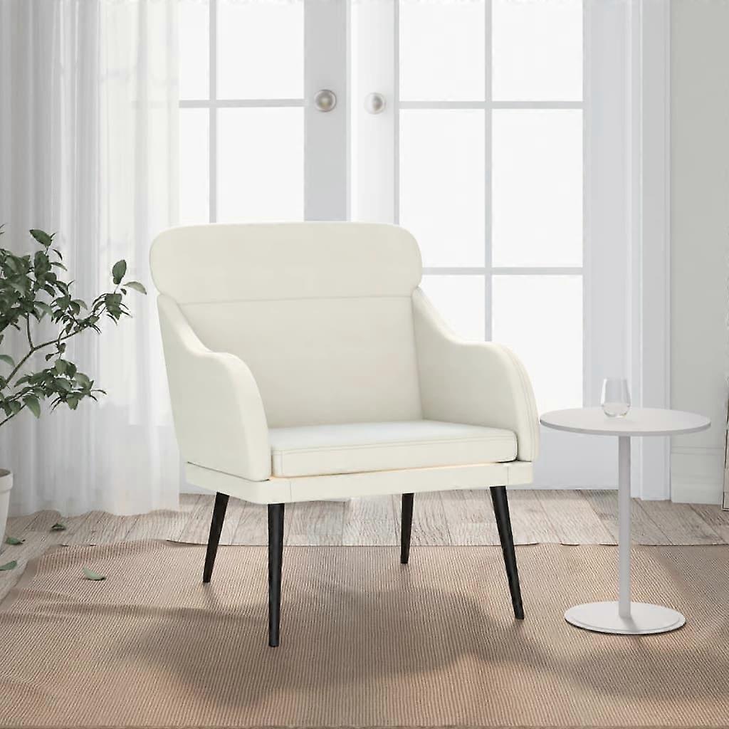 Fauteuil Crème 63x76x80 cm Fluweel