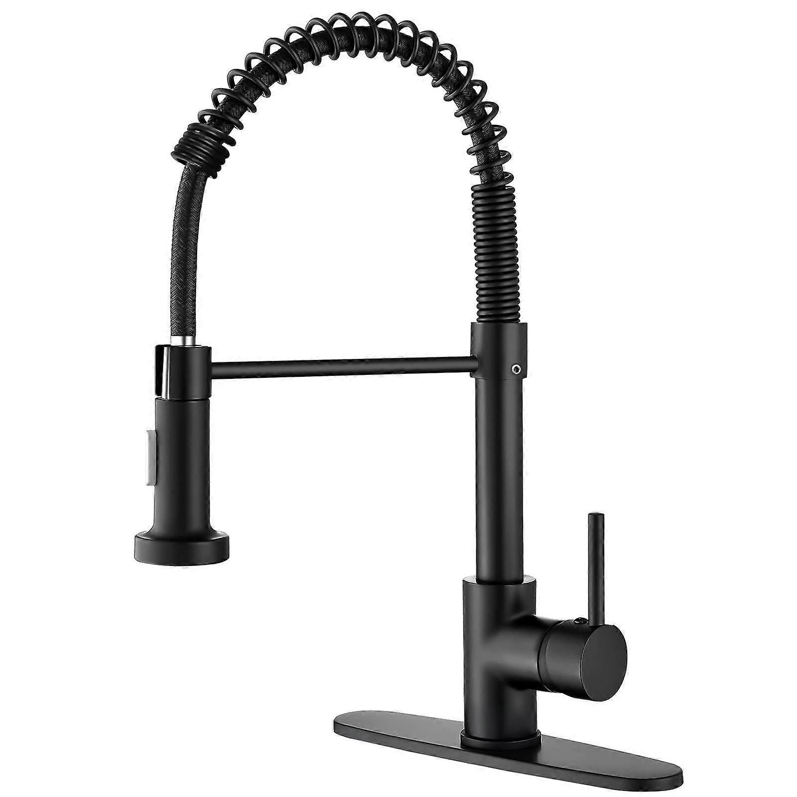 Pull-Down Sprayer Kitchen Faucets Commercial Spring-Loaded Single-Handle Stainless Steel And Solid Brass Farmhouse RV